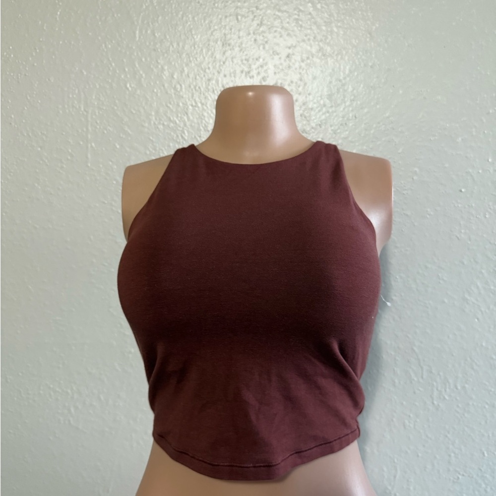 Women's Brown Sleeveless Top